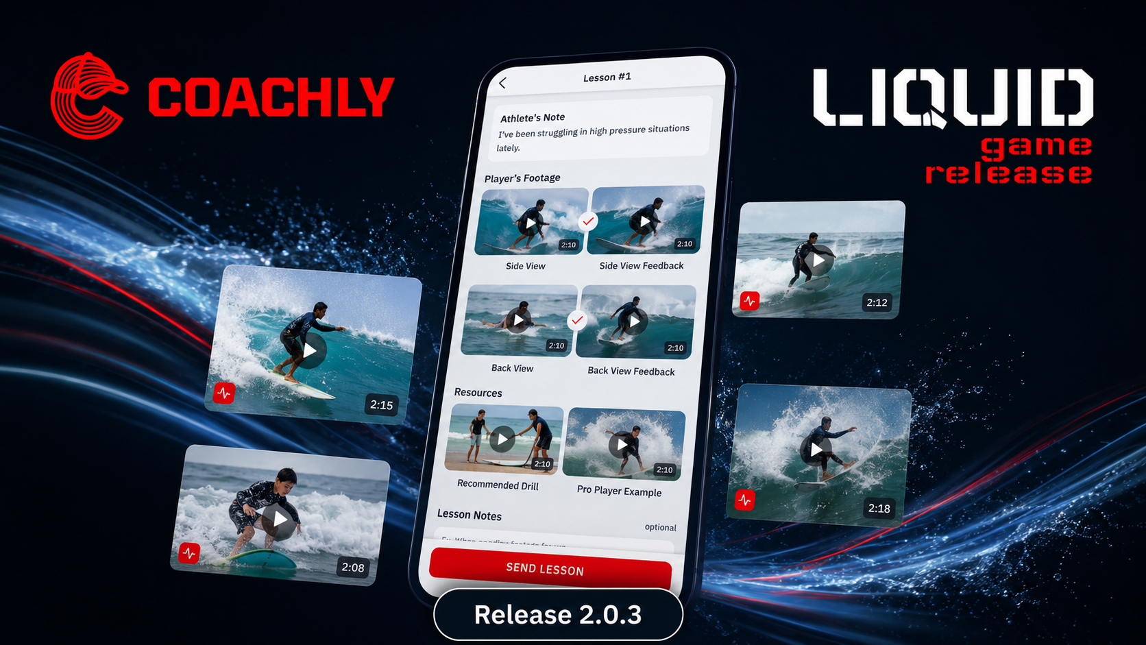 Coachly 2.0.3 — Liquid Game Release | Smoother navigation, stronger stability, and a more polished app.
